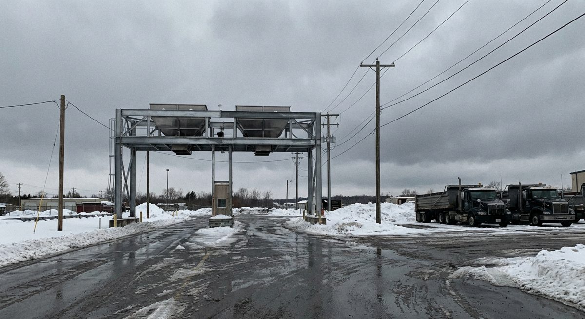 YETI gantry installed at the entrance of a fleet depot yard